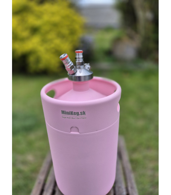 Minikeg 5 L pink LINE - jolly s nerezovou ihlou