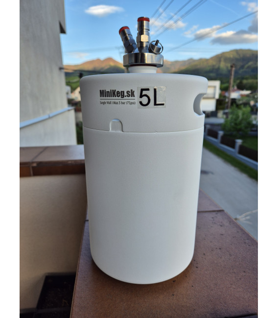 Minikeg 5 L white LINE - jolly s nerezovou ihlou