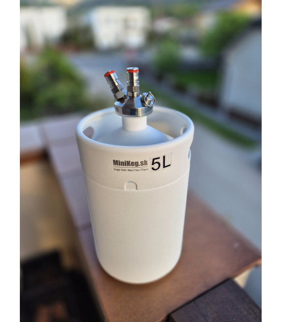 Minikeg 5 L white LINE - jolly s nerezovou ihlou