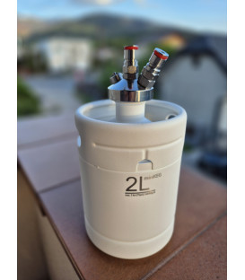 Mini keg 2 L single wall jolly head white