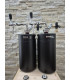 2 x 5 L Dvojstenný Gastream BLACK s dvoma chróm pípami