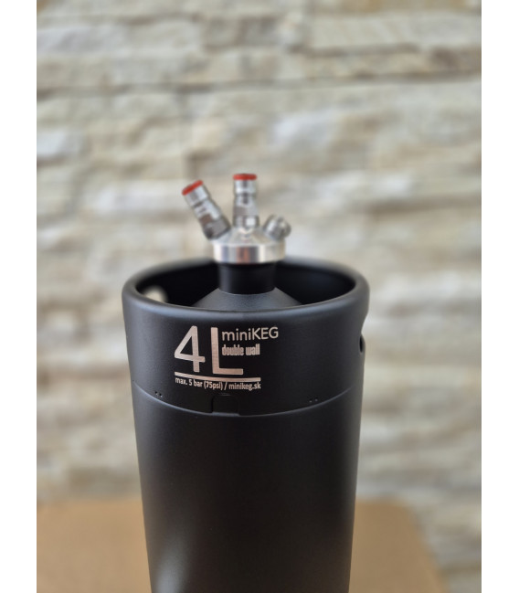 Mini keg 2 L WHITE DOUBLE WALL vacuum