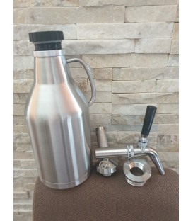Growler 2L DOUBLE WALL STEEL NITRO COLD BREW  system