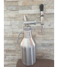 Growler 2L DOUBLE WALL STEEL BLACK NITRO COLD BREW  STOUT system