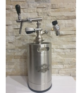 5 L A type bottom minikeg SS ready with profi tap with compensator