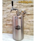 Minikeg 5 L DOUBLE WALL for beer, stainless tap and ball locks, jolly head, CO2 regulator