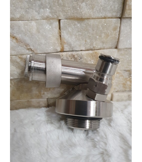 Ball lock head for minikeg with direct tap arm