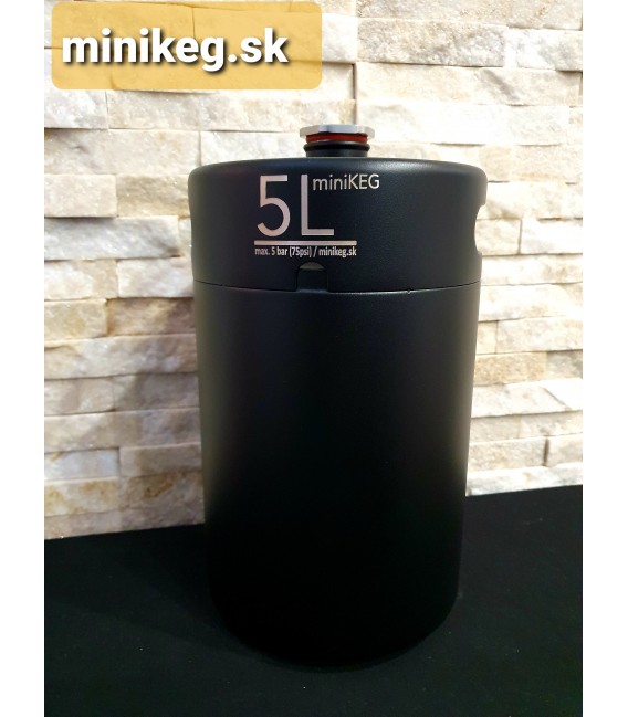 BLACK LINE Minikeg 5 L 5 L - sud z nerezovej ocele s čiernym povrchovým nástrekom