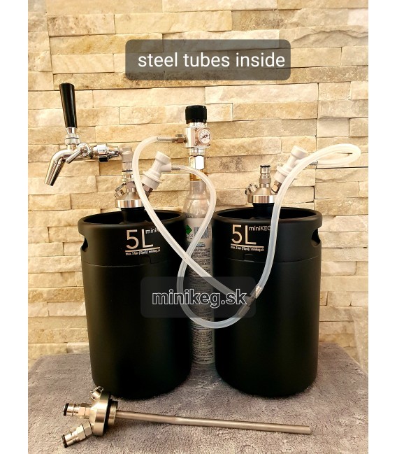 2 x 5 L single wall jolly sodagas with steel tubes