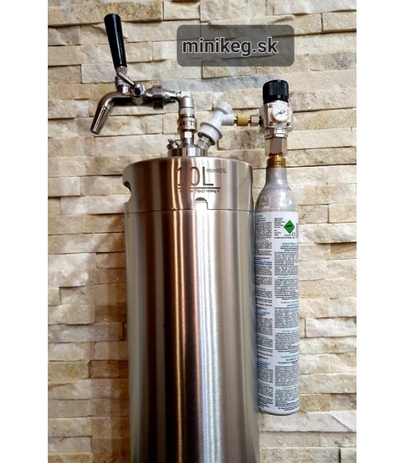 10 L stainless jolly with stainless steel tap with control flow and sodastream regulator