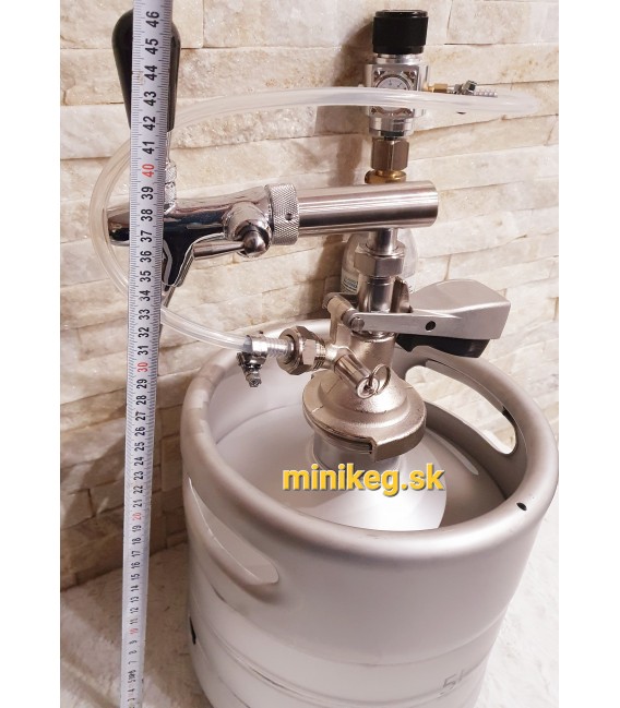 5L US silver keg s SS adaptérom a profi pípou s kompenzátorom prietoku