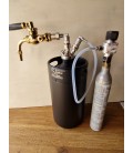 Minikeg 5 L DOUBLE WALLgold vintage tap on co2 sodastream ready regulator