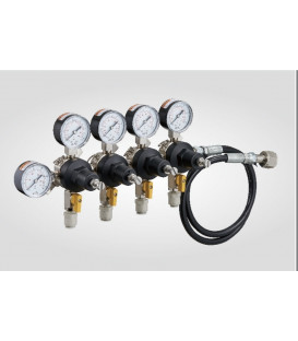 Beer regulator 4x outlet with high pressure  hose